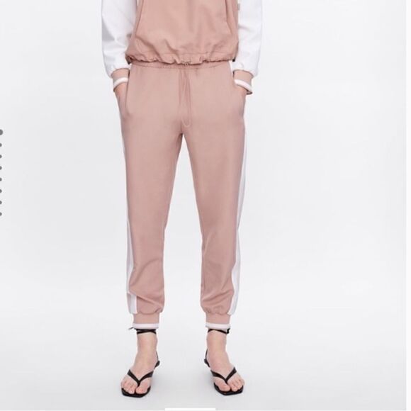 Zara Pink Joggers With Side Stripe - Picture 7 of 7